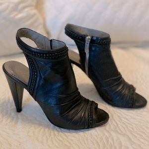 Vince Camuto black peep toe heels $145